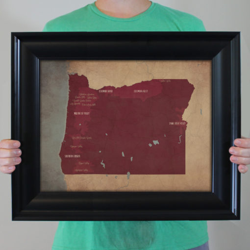 Oregon Wine Region Map Art by City Prints - Image 4