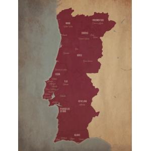 Portugal Wine Region Map Art by City Prints