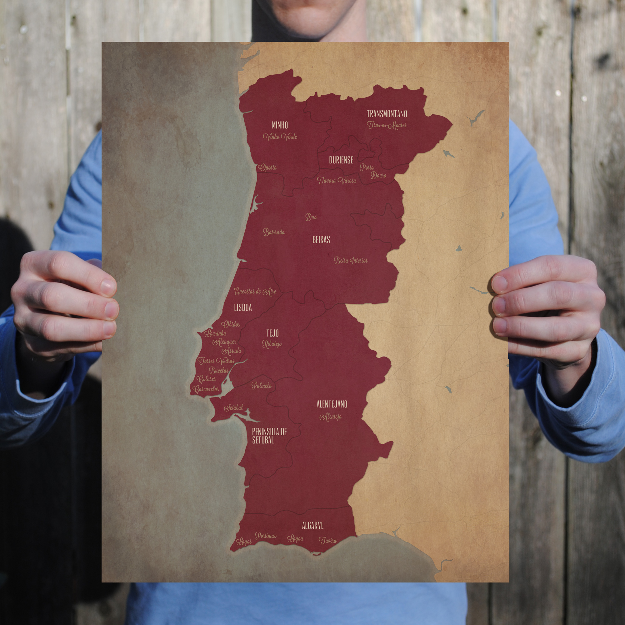  Portugal Wine Regions Map 1958 Canvas Living Room Decor Poster  Artwork Home Wall Decor Canvas Poster Wall Art Decor Print Picture  Paintings for Living Room Bedroom Decoration 24x36inch(60x90cm): Posters &  Prints