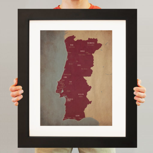 Portugal Wine Region Map Art by City Prints - Image 3