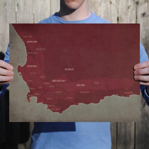 South Africa Wine Region Map Art by City Prints - Image 2
