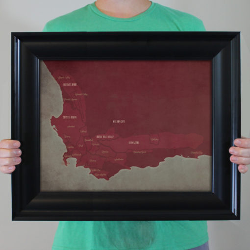South Africa Wine Region Map Art by City Prints - Image 4