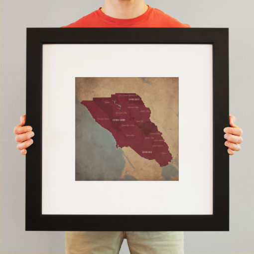 Sonoma Valley Wine Region Map Art by City Prints - Image 3