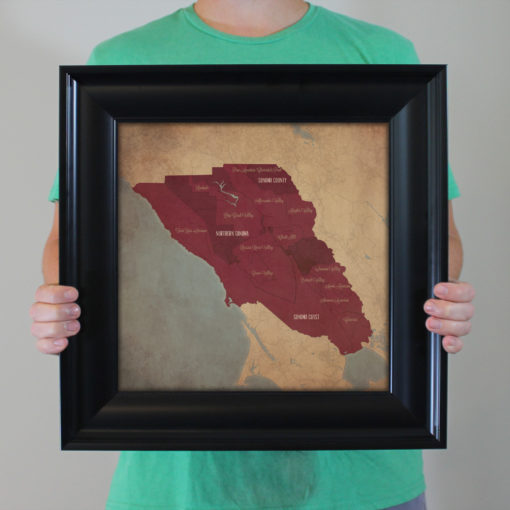 Sonoma Valley Wine Region Map Art by City Prints - Image 4