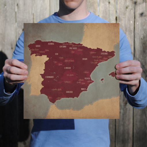 Spain Wine Region Map Art by City Prints - Image 2