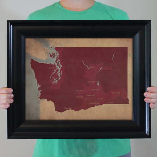 Washington Wine Region Map Art by City Prints - Image 4