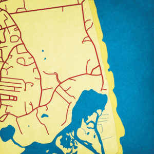 Coast Guard Beach Map Art by City Prints