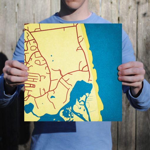 Coast Guard Beach Map Art by City Prints - Image 2