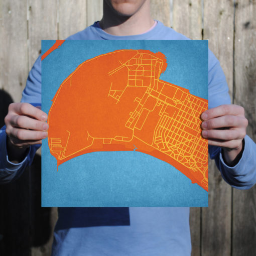 Coronado Beach Map Art by City Prints - Image 2