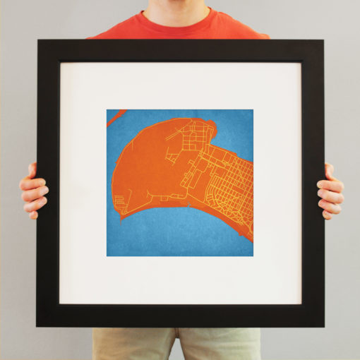 Coronado Beach Map Art by City Prints - Image 3