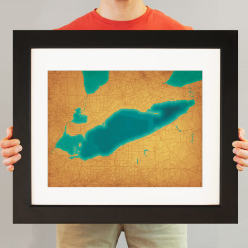 Lake Erie Map Art by City Prints - Image 3