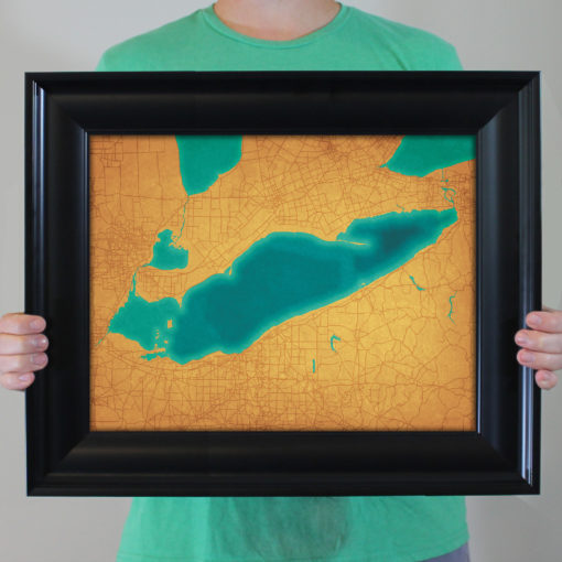 Lake Erie Map Art by City Prints - Image 4