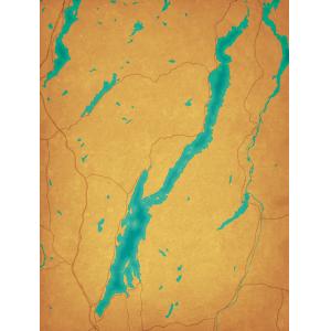 Lake George Map Art by City Prints