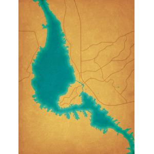 Lake Havasu Map Art by City Prints