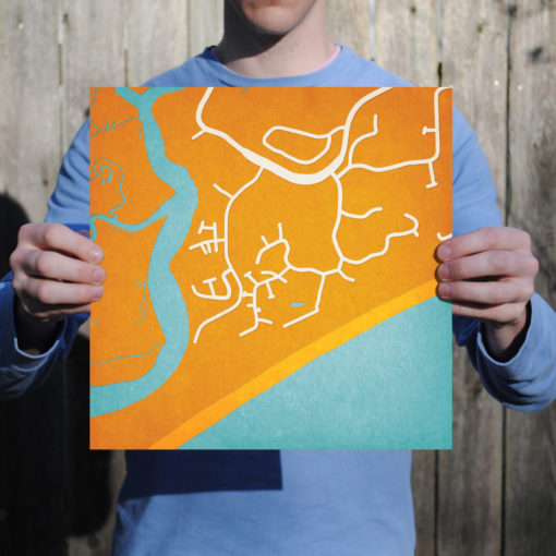 Kiawah Beachwalker Park Map Art by City Prints - Image 2