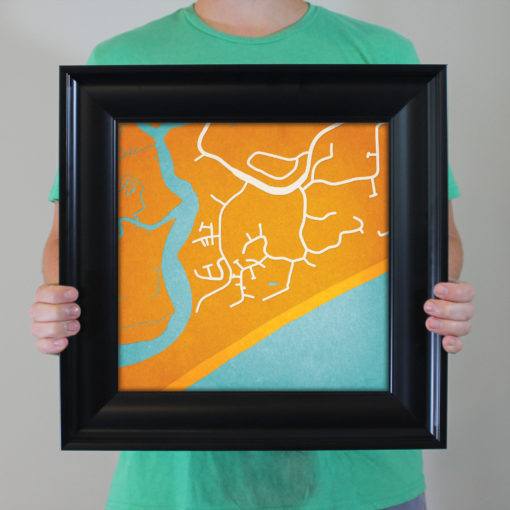 Kiawah Beachwalker Park Map Art by City Prints - Image 4