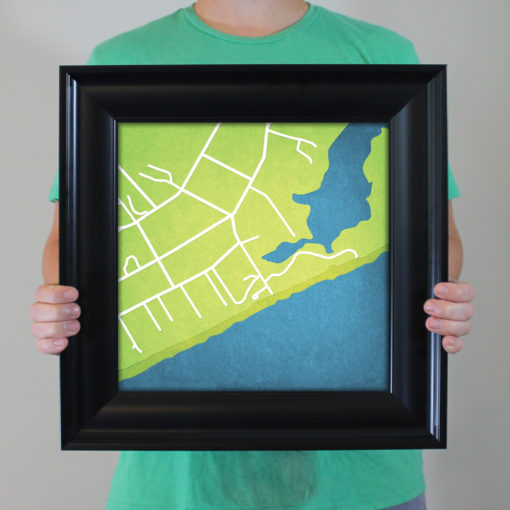 Main Beach, East Hampton, New York Map Art by City Prints - Image 4