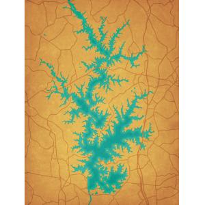 Lake Norman Map Art by City Prints