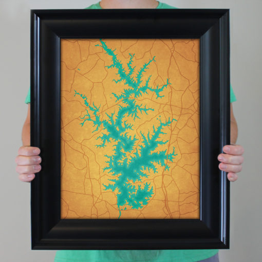 Lake Norman Map Art by City Prints - Image 4