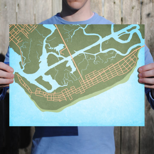 Sullivan's Island, South Carolina Map Art by City Prints - Image 2