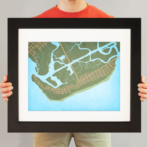 Sullivan's Island, South Carolina Map Art by City Prints - Image 3