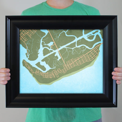 Sullivan's Island, South Carolina Map Art by City Prints - Image 4