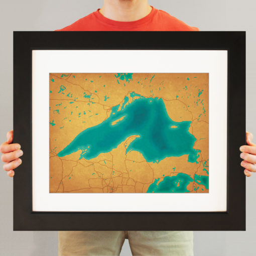 Lake Superior Map Art by City Prints - Image 3