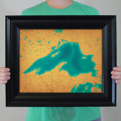 Lake Superior Map Art by City Prints - Image 4