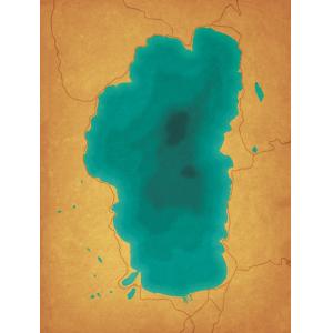 Lake Tahoe Map Art by City Prints
