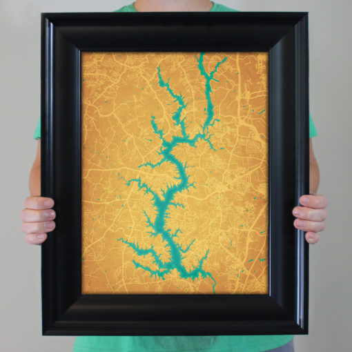 Lake Wylie Map Art by City Prints - Image 4