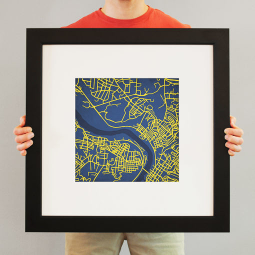 West Virginia University Campus Map Art by City Prints - Image 5