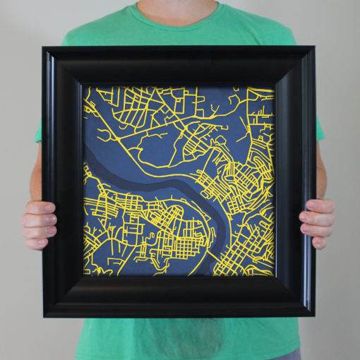 West Virginia University Campus Map Art by City Prints - Image 4
