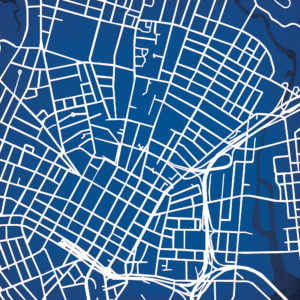 Yale University Campus Map Art by City Prints