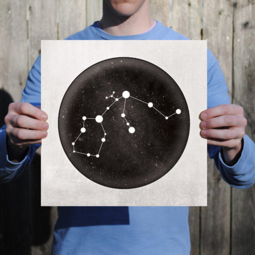 Aquarius Constellation Art Print by City Prints - Image 2
