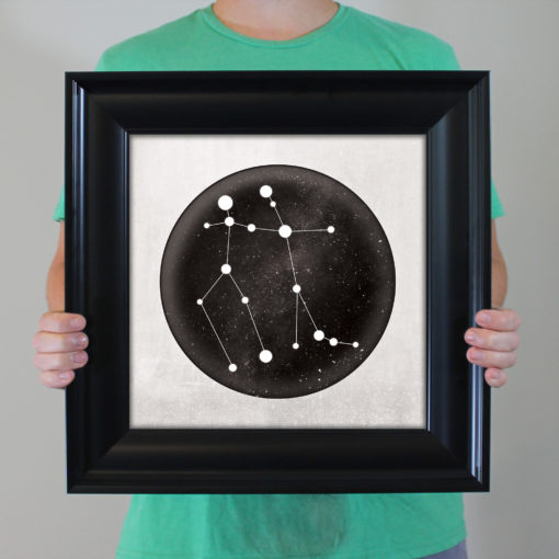 Gemini Constellation Art Print by City Prints - Image 4