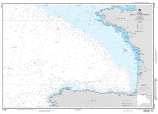 NGA Chart - Brest to Cabo Finisterre - 37025