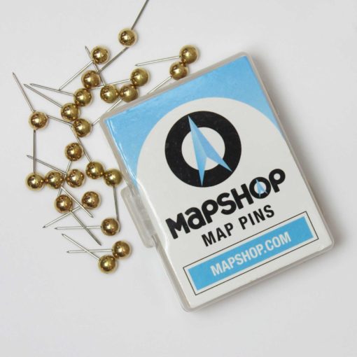 Map Push Pins - Gold - Image 2