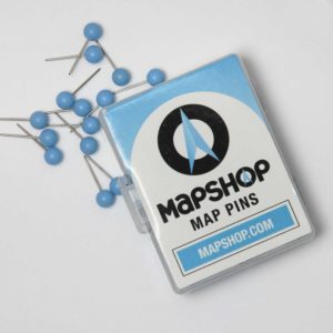 Map Push Pins - Light Blue