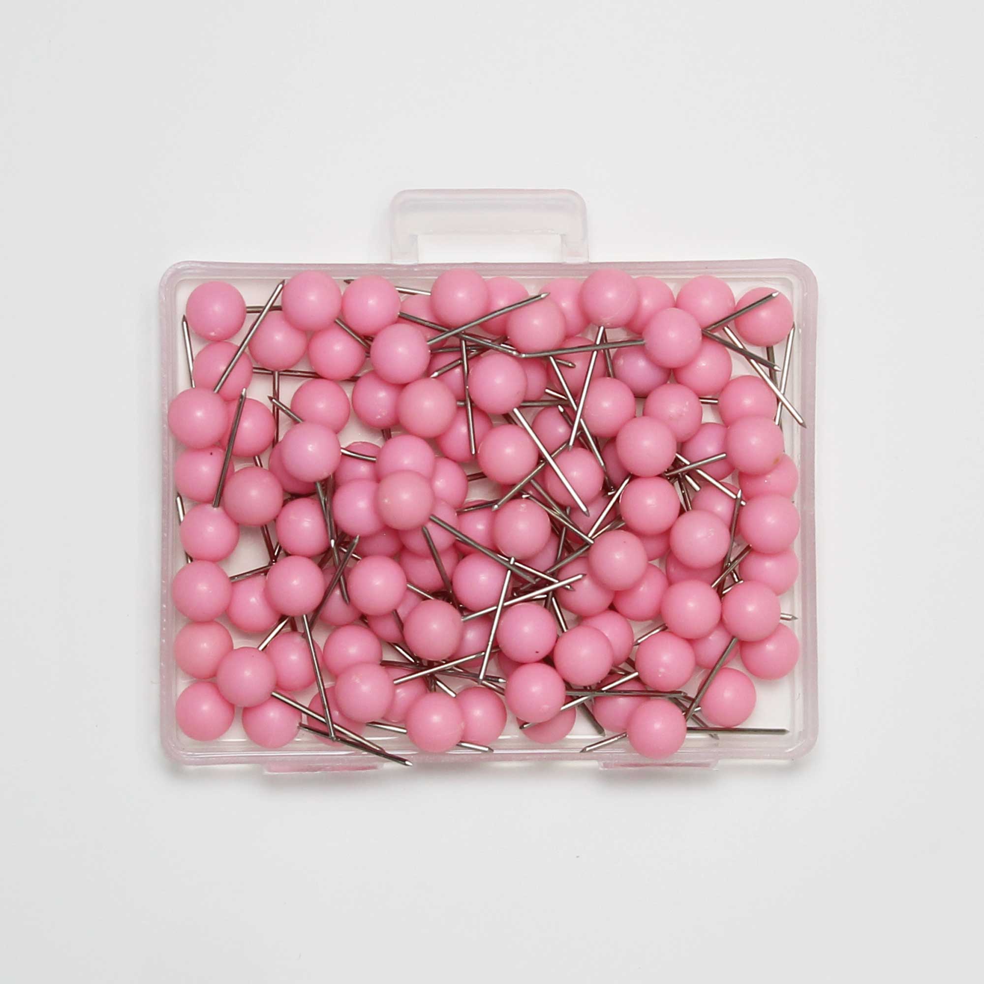 Pink Map Pins, Round Push Pins