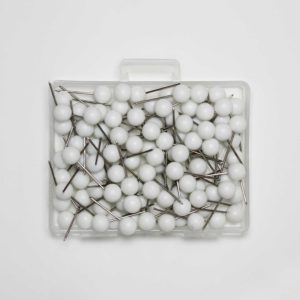 Map Push Pins - White