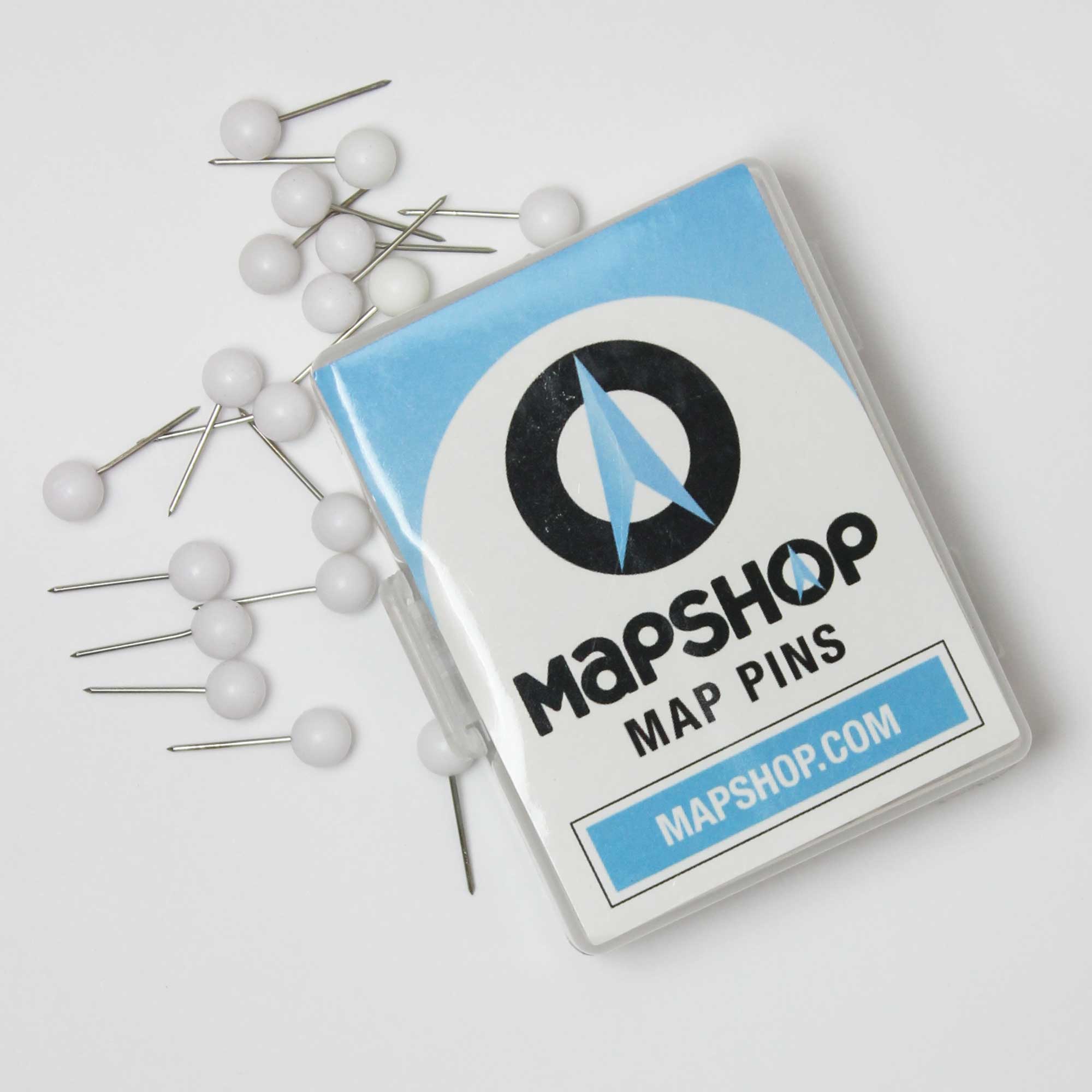 White Push Pins, Pin Maps & Globe Accessories