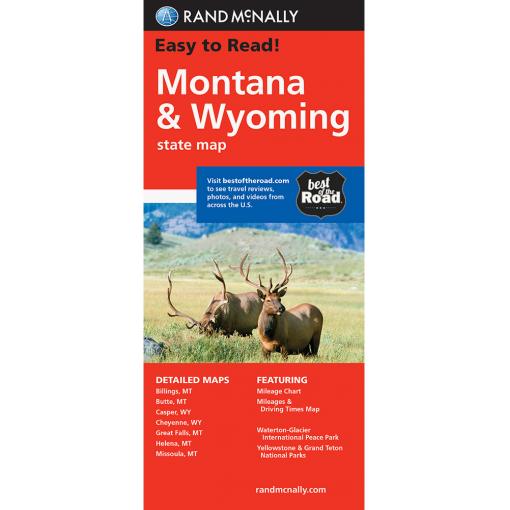 Rand McNally - Montana/Wyoming, Easy to Read - Folding Travel Map