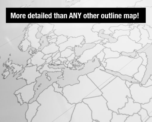 World Blank Wall Map by South of Kings - Image 2