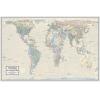 World Gall Orthographic Projection Wall Map by South of Kings