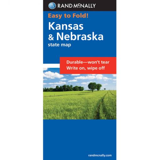 Rand McNally - Kansas/Nebraska, Easy to Fold - Folding Travel Map