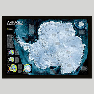 Antarctica Continent Wall Maps