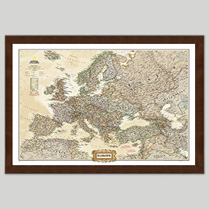 Europe Continent Wall Maps