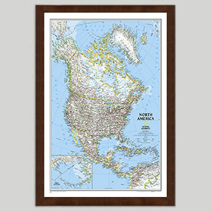 North America Continent Wall Maps