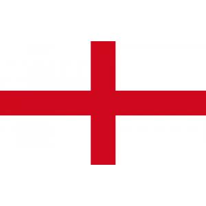 St. George Cross Flag - Red Cross White Background