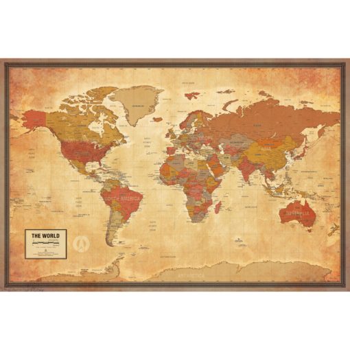 World Pioneer Wall Map by South of Kings